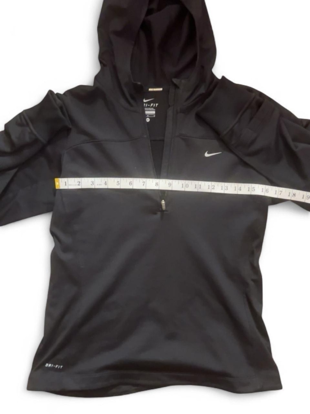 Nike Running Dri-FIT Black Hooded 1/2 Zip Pullover Women’s M